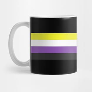 Non-Binary Pride Flag: Retro Horizontal Stripes T-Shirt Mug